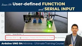 Arduino UNO R4 Lesson 09. User-Defined Functions and Serial Input | Potentiometer to Control RGB LED