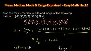 How to Find the Mean, Median, Mode, and Range | Step-by-Step Tutorial