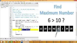 find maximum or minimum number in array c++ | cpp programming video tutorial