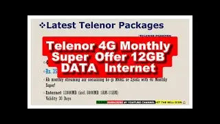 Telenor 4G Monthly Super​ Offer_4G Package_4G Mahana Bundle _ Monthly internet Packages 2023