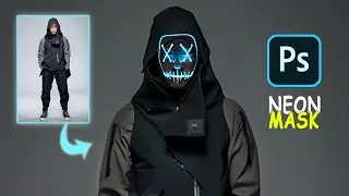 Neon mask effect in photoshop | Add neon mask in Photoshop | F Educators