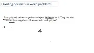 Dividing decimals in word problems