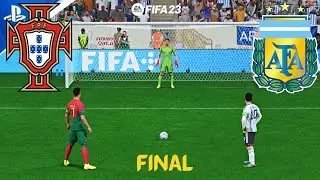 ARGENTINA VS PORTUGAL ! MESSI VS RONALDO ! FIFA 23 FIFA WORLD CUP MODE FINAL ! PENALTY SHOOTOUT