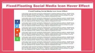 Fixed-Floating Social media Icon hover effect - Social Media Icon hover effect - sticky menu