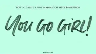 How to make a fade in text animation inside Photoshop | ana & yvy