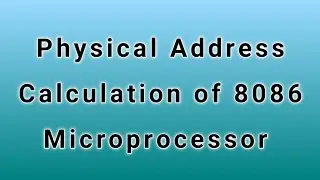 physical address calculation of 8086 microprocessor in Telugu/diploma/B.tech/ECE/pls subscribe