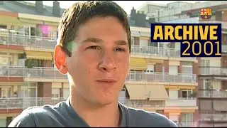 Young MESSI *FIRST WORDS* at Barça 2001 (UNSEEN FOOTAGE)