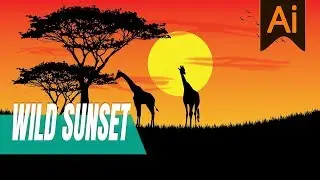 Wild Sunset | Illustrator Art | Illustration