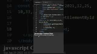 Set Custom Date and Time in Html and CSS and JavaScript in short tutorial 