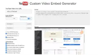 How To Create Custom Youtube Video Iframe| Custom Video Embed Generator