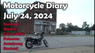 Motorcyle Diary: July 24, 2024 (Penfield, Rankin, Armstrong, Potomac, Rantoul Honda Rebel 250)