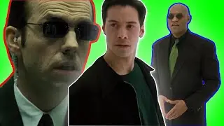 The Matrix Laurence Fishburne Keanu Reeves Footage Green Screen