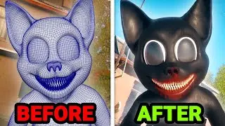 BEFORE & AFTER: Cartoon Cat - Bad Karma (Horror Skunx)