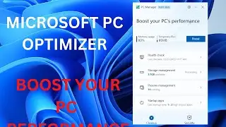 Microsoft PC Manager | Boost your PC’s Performance| C Cleaner | All in ONE Software