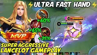 ULTRA FAST HAND LANCELOT GAMEPLAY 2024🔥LANCELOT BEST BUILD AND EMBLEM 2024 | LANCELOT MLBB