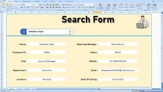 Search Form in MS Excel Withour VBA. Best Trick, How to make a search form in excel ?