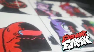DIBUJO LOS PERSONAJES DE FRIDAY NIGHT FUNKIN CORRUPT | DRAWING CORRUPTION FNF CHARACTERS