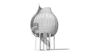 3d modeling a tree house in Sketchup