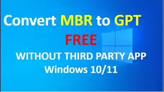 How to convert MBR to GPT | windows 10/11