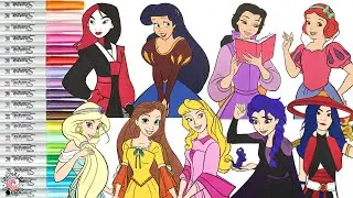 Disney Princess Makeover Coloring Book Compilation Descendants Turning Red DC Super Hero Peach Daisy