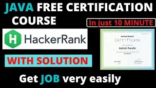 Java free certification course from HackerRank with SOLUTIONS | HackerRank java basic solutions