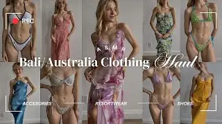 ASMR Bali/Australia Clothing Haul 🌺🌴🥥 (resort wear, accessories, etc)