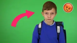 Boy shakes his head on Green screen - Boy shakes his head on Chroma key no Copyright