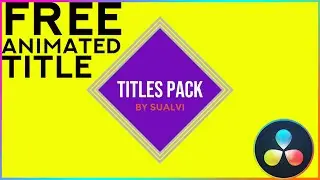FREE Animated Title For DaVinci Resolve 17