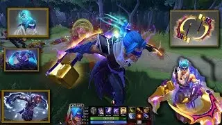 Dota 2 Anti-Mage Mix Set Golden Basher Blades with Guilt of the Survivor/Fervent Conscript