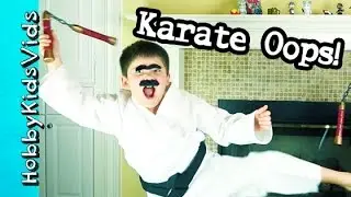 HobbyKarate vs Trixie BLOOPERS! Nunchucks Behind the Scenes by HobbyKidsVids