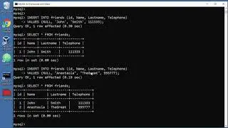 MySQL Tutorial - 8 - Inserting Values Into Table