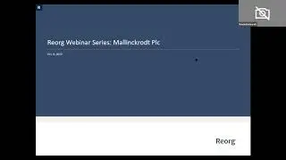 Reorg Webinar Series: Mallinckrodt plc