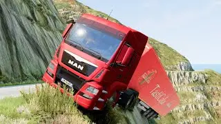 Truck vs Cliff Roads|Cars vs Cliff Roads|Bus Cliff Drops - Beamng Drive #11