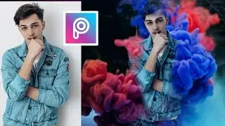 How to make Smoke Effect on Picsart| Picsart Editing Tutorial | Picsart Background Change