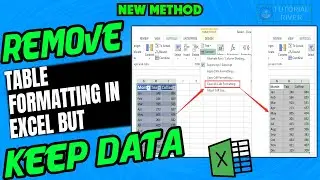 How to clear table formatting style without losing data Excel 2024 | excel remove table formatting