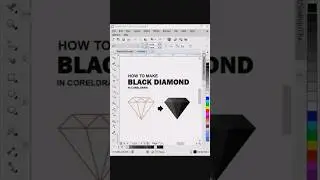 How To Make Black Diamond in CorelDraw #shorts #coreldraw #tutorial #icon #diamond