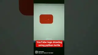 YouTube logo drawing using Python Turtle | Python Turtle Coding Video | Learnonpy | 