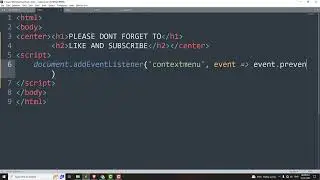 How to disable right click on HTML web page using JavaScript