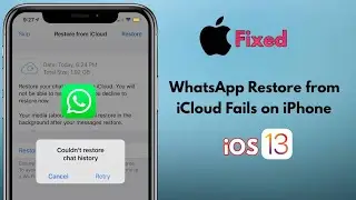 Couldn't Restore WhatsApp Chat History from iCloud on iPhone in iOS 13/13.4 [Fixed]