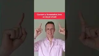Convert screenshot images into Excel sheets 