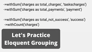 Eloquent Example: Group Data with Multiple Calculations