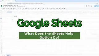 What does the Google Sheets Help Option in the Help Menu do?