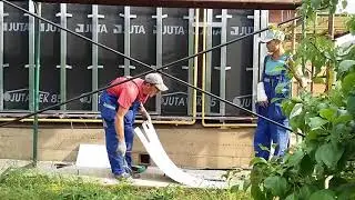 Отделка Газовой трубы на  фасаде дома . фасадными панелями Альта Профиль