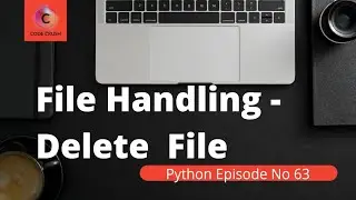 File Handling In Python | Python Delete File | OS.Remove() Example | Python File Handling