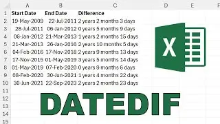 How to get the difference between two dates in excel