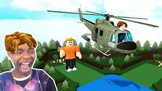 (HELOCOPTER Stealing) Roblox BUILD A BOAT Funny Moments Memes