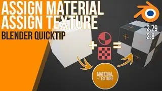 How to assign material and show texture in Blender 2.79 + 2.8 | Tutorial