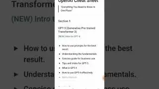 Free OpenAI Cheat Sheet #chatgpt #openai #shorts