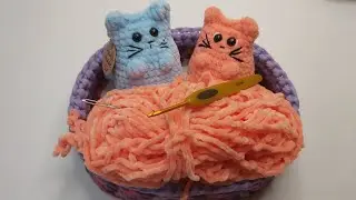 МК кот Василий  крючком Вяжем кота крючком без отрыва нити Амигуруми кот Василий Мастер-класс