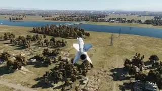 DCS World: Су-25Т. Атака по ЖД мосту ракетой Х29Т.